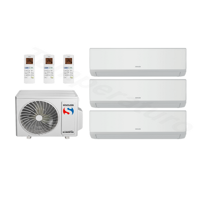 SINCLAIR CLIMATIZZATORE TRIALSPLIT 42QHG DA 9000+12000+12000 BTU INVERTER A++ R32 E UNITA ESTERNA 8 KW